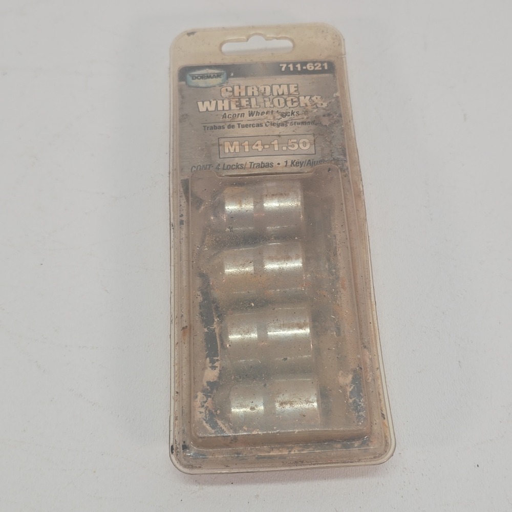 Doorman 711-621 Chrome Wheel‎ Locks 4 Pack M14-1.50 4 Locks 1 Key
